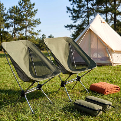 Ensemble de 2 chaises de camping pliantes et légères