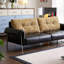 Canapé noir moderne, simple et luxueux