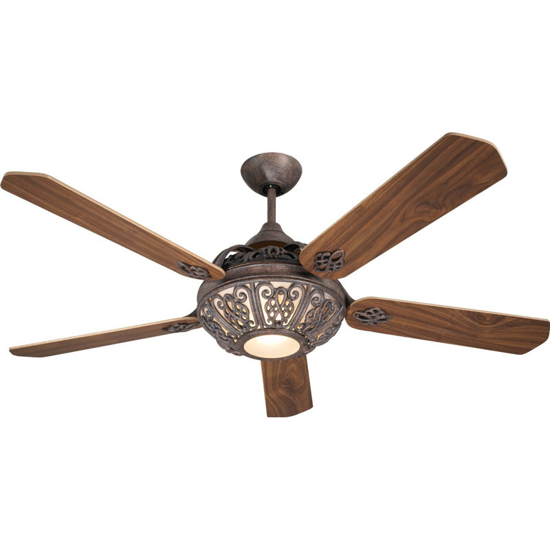 Kivalina 132cm Ceiling Fan with Light Kit, With remote control