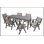 Table de salle à manger en bois imitation bois texturé, compacte et durable pour les pique-niques extérieurs et l'intérieur, 68,9 pouces