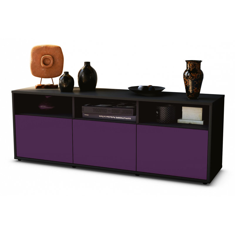 Wylie TV Stand, Purple / Matte Anthracite