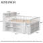 Lit mezzanine double avec rangement, tête de lit avec lumière DEL, blanc-958687721-958687722