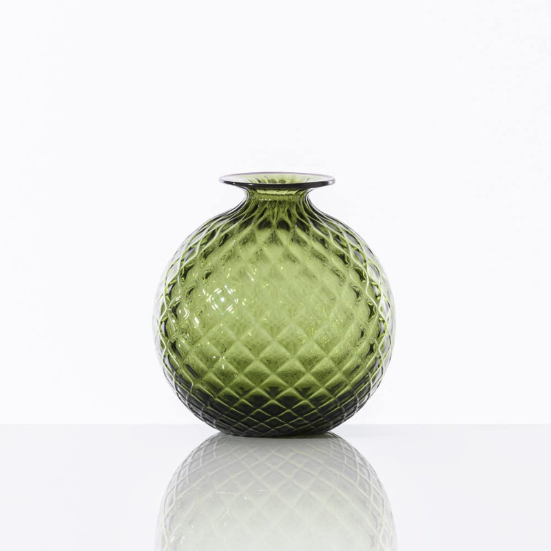 Venini Monofiore Balloton, 4.92" H x 4.33" W x 4.33" D, Apple Green