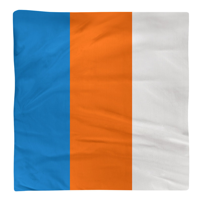 Serviette de coton 22" miami dîner, Bleu / Orange / Blanc