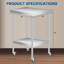 Table de préparation en acier inoxydable, 24 po x 24 po, avec tablette inférieure réglable et 4 roulettes, table commerciale robuste avec tablette inférieure réglable pour une utilisation extérieure, restaurants, hôtels, travaux