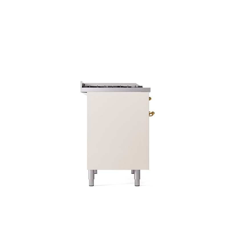 ILVE Nostalgie II 40 in Dual Fuel Range, Liquid Propane, Glossy Black/Copper