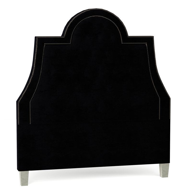 Amanda Upholstered Headboard, Bella White Performance Velvet, Silver, King