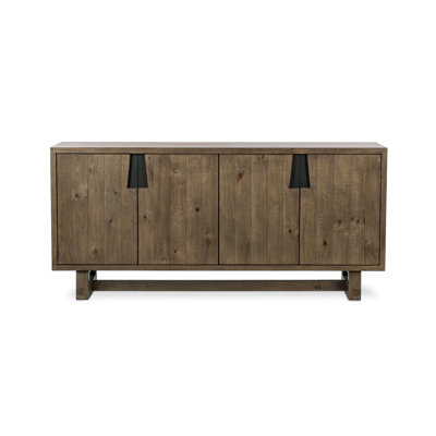 Lyra 78" Reclaimed Pine Wood Buffet Sideboard In Smoke Brown by Classic Home