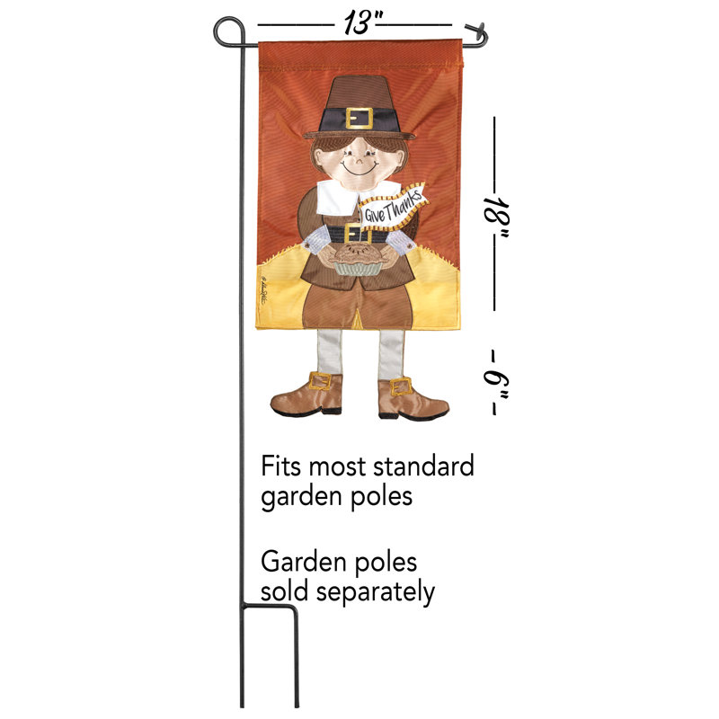 Drapeau de jardin en polyester 24 po x 13 po Christoffer