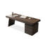 Bureau de direction rectangulaire en bois manufacturé de couleur fumée avec tiroirs-2642502-2642510