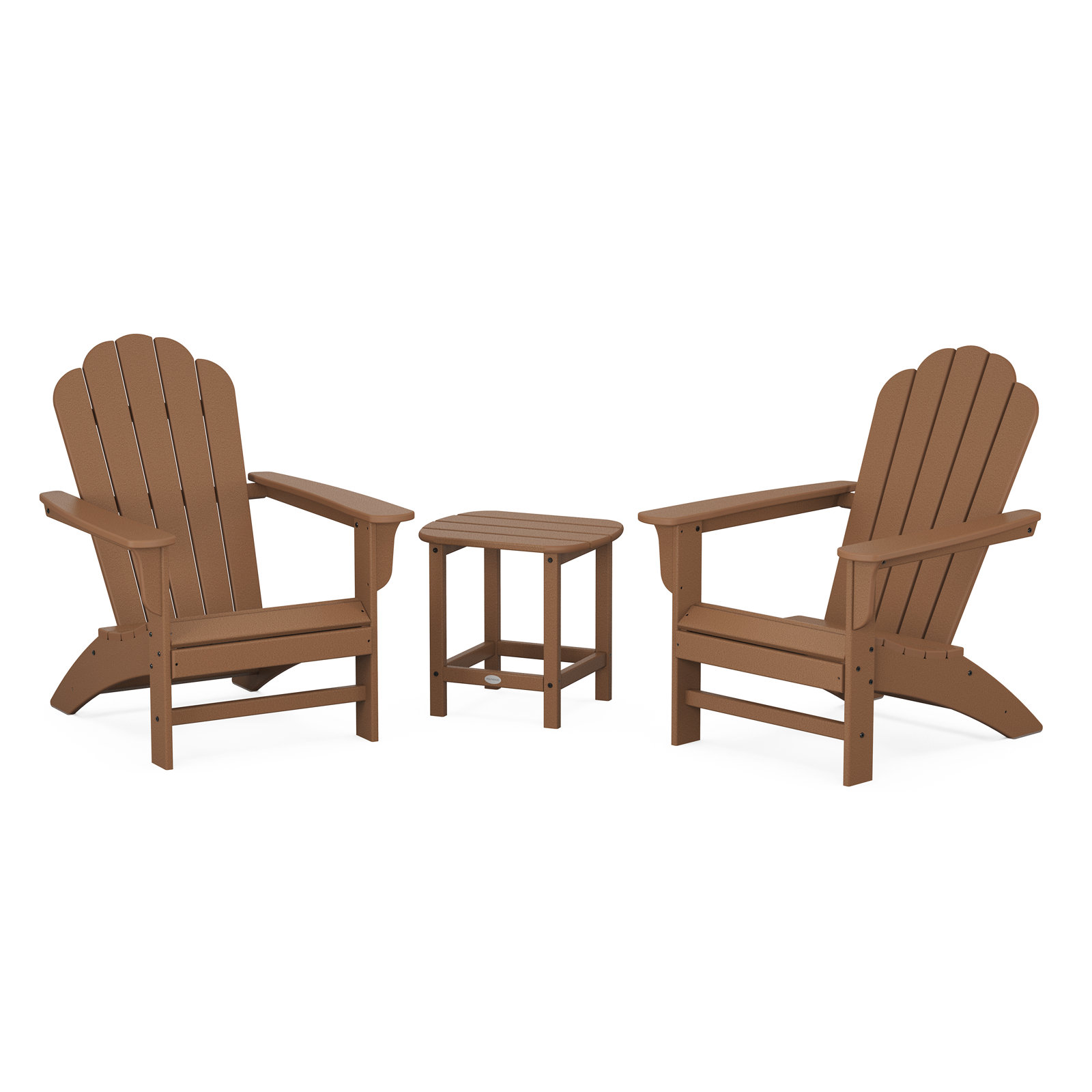 POLYWOOD Country Living Adirondack Chair Set, Teak