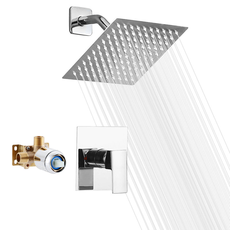 Single function shower faucet set, shower valve decoration set, Chrome