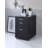 Coleen Black High Gloss & Chrome Finish Cabinet