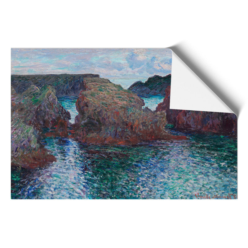Rocks at Port Goulphar by Claude Monet - Frameless Print, 21cm H x 30cm W x 0.1cm D