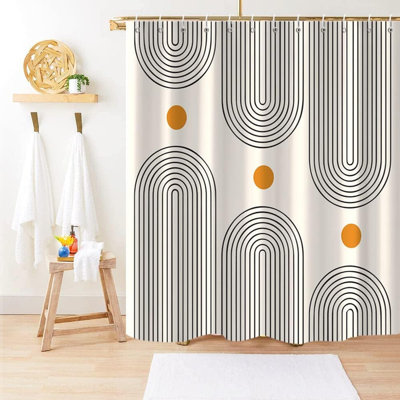 Rideaux de douche Boho avec crochets inclus