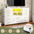 12-drawer Dresser With Led Lights & Outlets - Metal Frame Tv Stand For 60'' Screens, Versatile Use-899624219