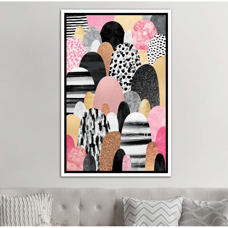 « rose pebbles » par elisabeth fredriksson-impression, H 26 po x l 18 po x 1,5 po, Toile blanche encadrée