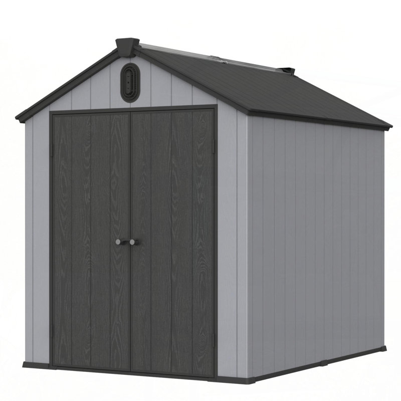 Remise de rangement en plastique XWT012 6 * 8ft pour jardin à outils