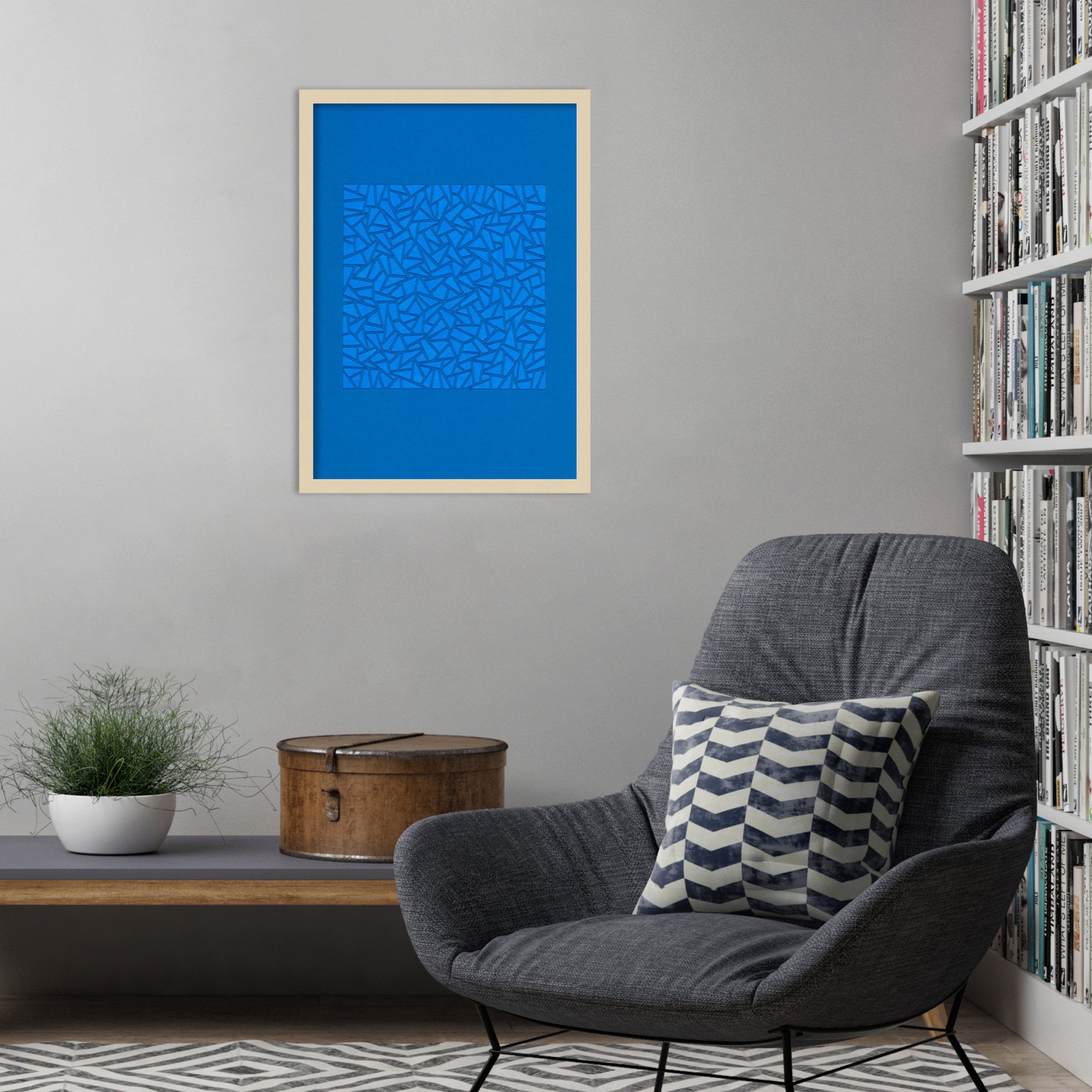 Blue World by Alex Dunn, Brown, 13" H x 10" W