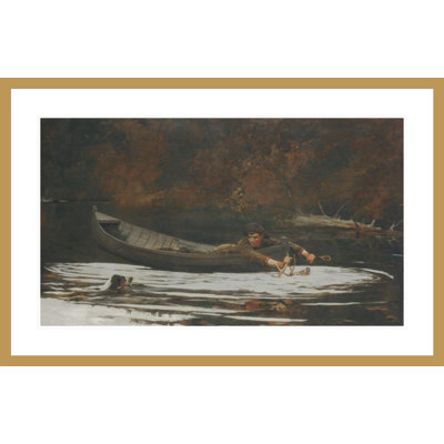«Hound and Hunter» par Winslow Homer - impression giclée encadrée