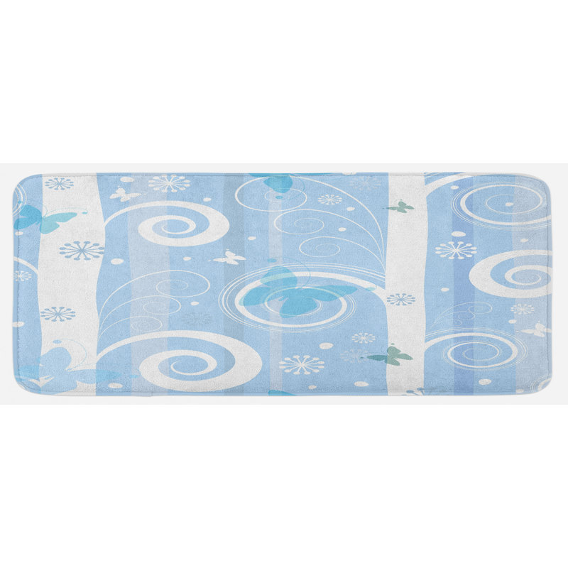 Tapis de cuisine tourbillons et flocons de neige