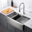 Station de travail en acier inoxydable avec évier de cuisine Farmhouse-88960327