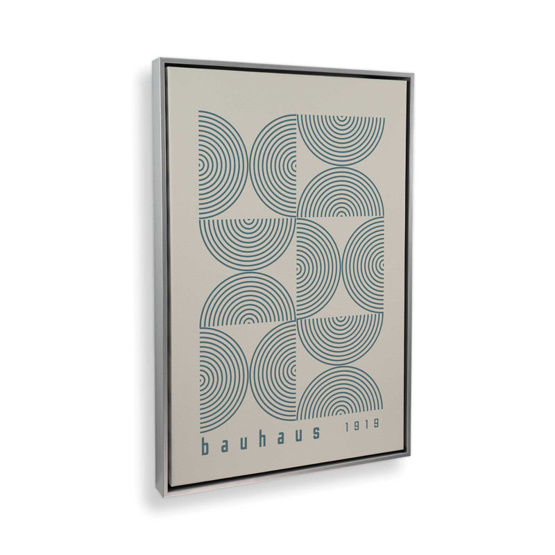 «Storm Blue Bauhaus Composition I», reproduction sur toile, H 36,75 po x l 24,75 po, Chrome poli