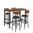 Upholstered Faux Leather Counter Stool with Iron Frame
