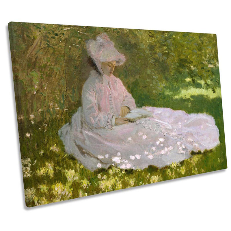 Claude Monet Springtime - Wrapped Canvas Print, 81.3cm H x 121.9cm W x 4cm D