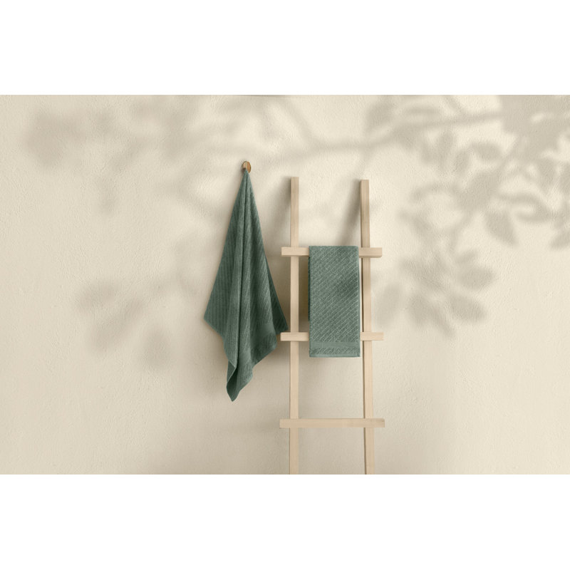 Ensemble de serviettes 100% coton 2 pièces Siebert, Vert