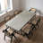 Vintage Faux Cement Gray Solid Wood Rectangular Dining Table
