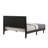 Weathered Gray Finish And Brown Fabric Queen Bed, Upholstery Hb, Low Profile Structure, 12 Slats With 4 Support Legs, No Box Spring Needed, 8" Mattress Suitable, Wood Rubber Particle Board Veneer