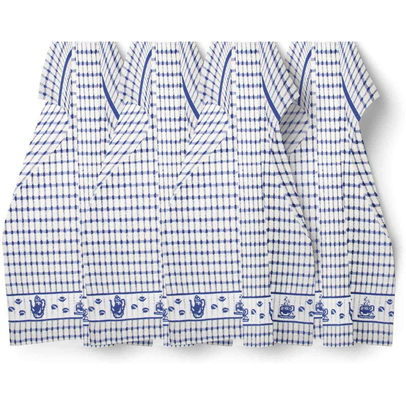 Cotton Jacquard Tea Towel Kitchen Towel, Blue