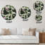 Abstrait abstrait éléments organiques vert foncé I - Horloge murale moderne-1540679826