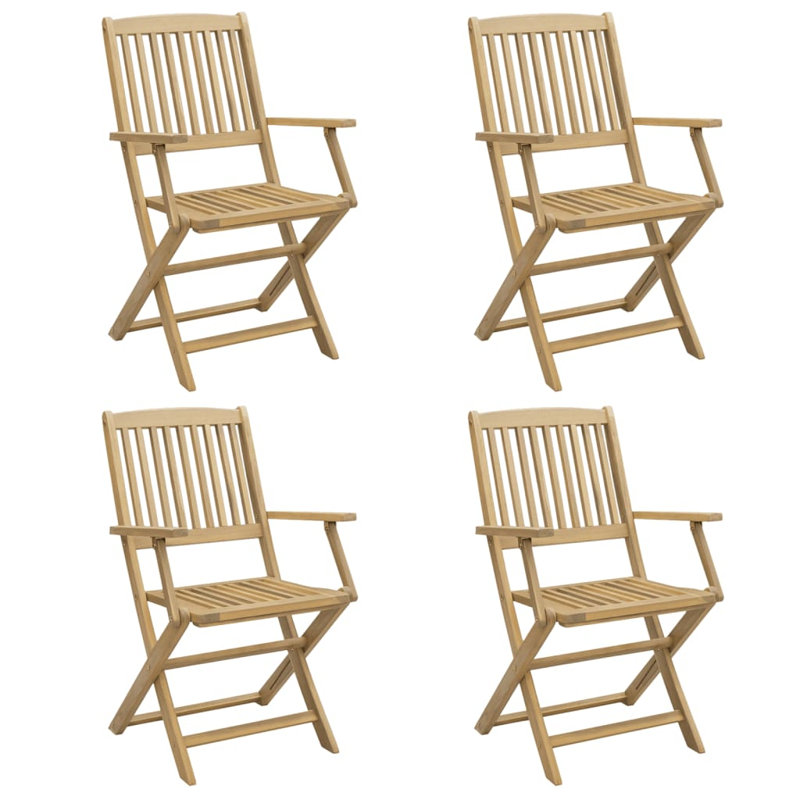 Bridgeport Solid Wood Accent Folding Chair Set, 90cm H x 54.50cm W x 57.50cm D