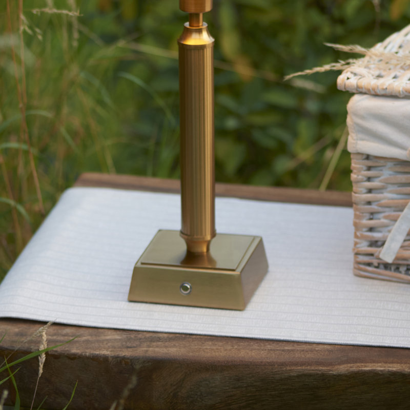 Trobridge Rechargeable Table Lamp Base finished in Br Aged Brass