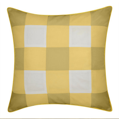 Edie@Home Gingham Outdoor Reversible Throw Pillow