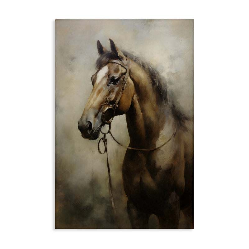 «Brown Horse Portrait» par Petal Prints Design, H 24 po x l 16 po