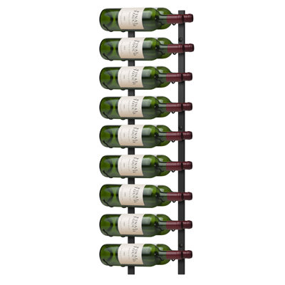 Wall Mounted Wine Bottle Rack in Black