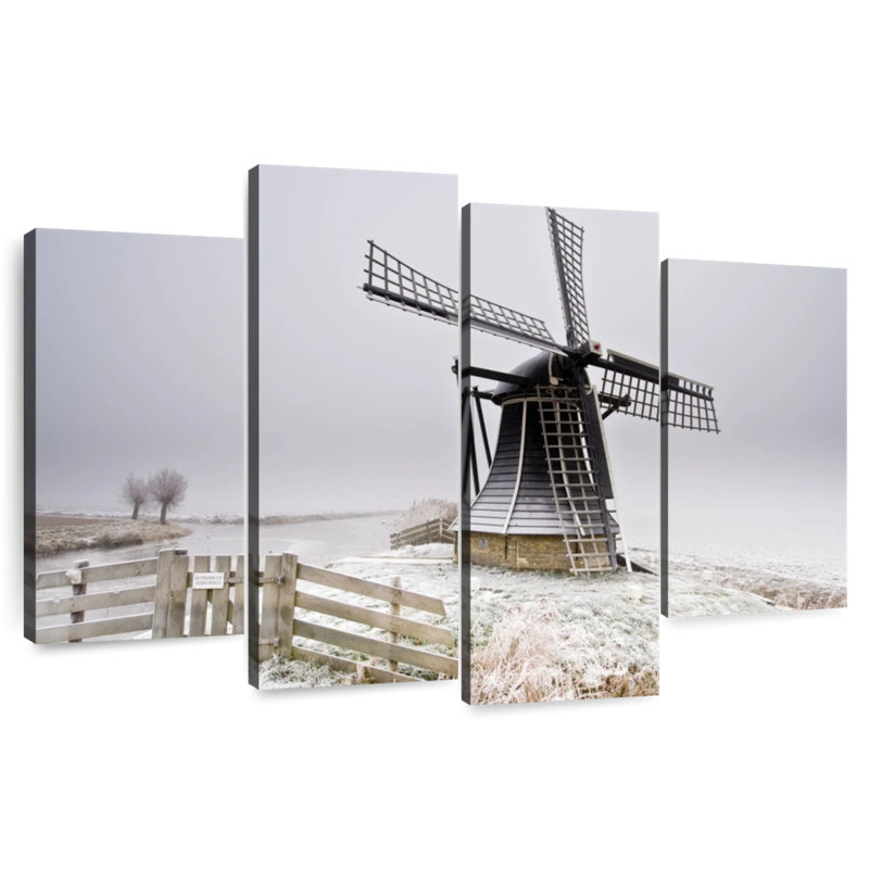 Moulin à vent d'hiver Alvord, H 54 po x l 84 po