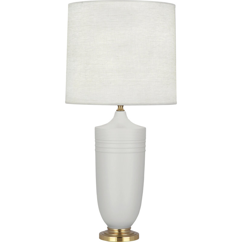 Hadrian Adjustable Table Lamp, Matte Dove/Modern Brass