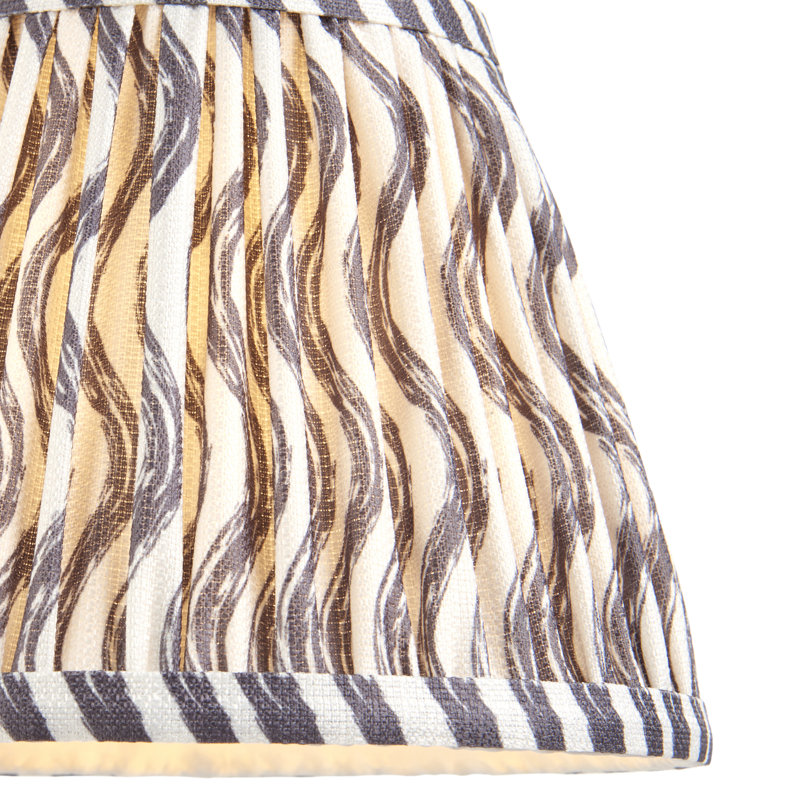 Ripple Lamp Shade, 14.5cm H x 11.8cm W x 20cm D, Brown