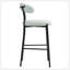 Tabouret de bar 26 po à hauteur de comptoir avec tabouret de bar et housse en tissu noir avec revêtement thermolaqué et repose-pieds-185588302