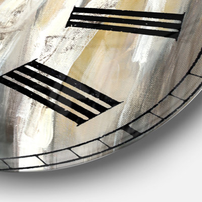 Swigart Silver and Yellow Birch Forest II - Farmhouse wall clock