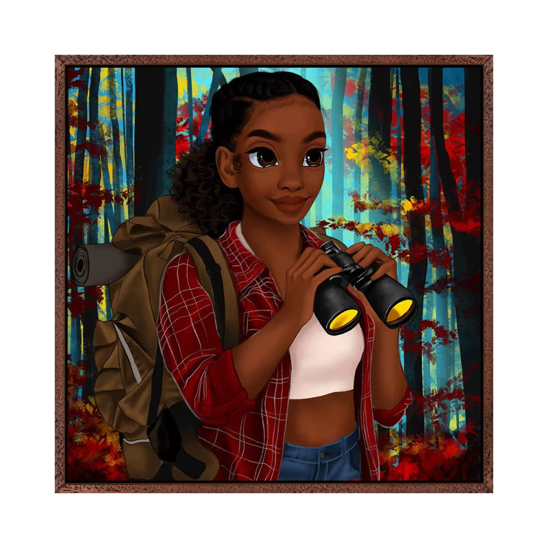 Explorer by Princess Karibo - Print on Canvas, Classic Brown Wood Framed, 45.72 cm H x 45.72 cm W