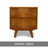 Solid Wood 2-Drawer Nightstand with Carved Front – Mid-Century Modern Bedside Table-337488037