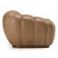 Ekwok - Chaise moderne en cuir brun clair