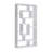10-Shelf Rectangular Bookcase In White