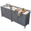 Chariot de barbecue extérieur avec plateau en acier inoxydable-128722670