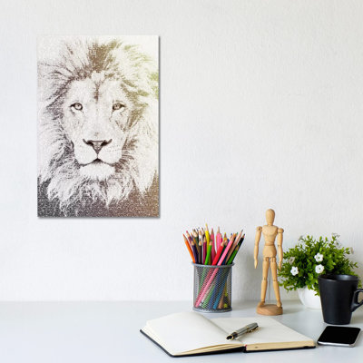 The Intellectual Lion by Paula Belle Flores - Wrapped Canvas Print